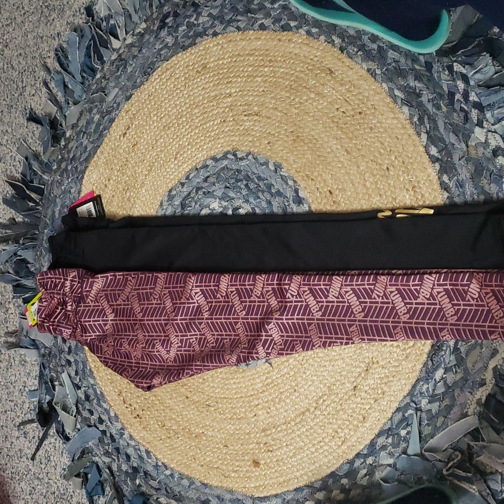 TWO Zumba Love Rushed High Waisted Leggings -Plum- & -Black- XS